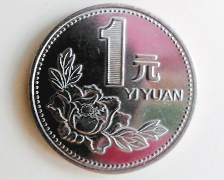 从1999年新版的菊花图案一元硬币开始