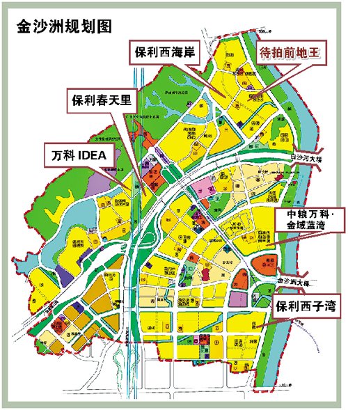 这7幅地块中,3幅可建住宅:白云区金沙洲b3702a-06地块为住宅用地