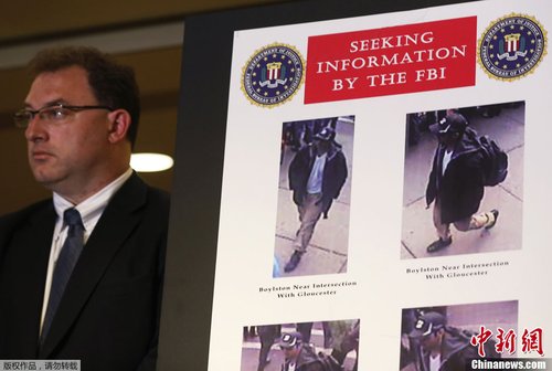 FBI公布波士顿爆炸案嫌犯照片