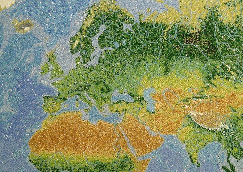 千余宝石和数十万玻璃碎片打造的世界地图(图)