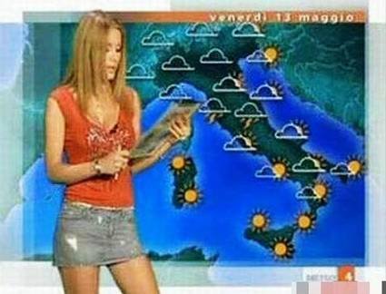 世界各地美艳天气预报员比拼(组图)