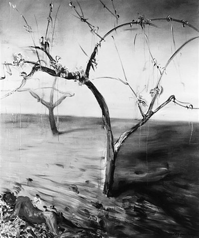 《桃花盛开一号》（油画）