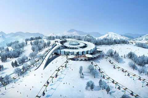 种植在明清龙脉上新雪国滑雪场