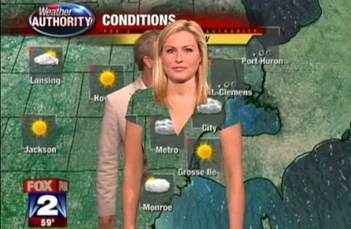美国天气预报女主播展示穿衣玄机