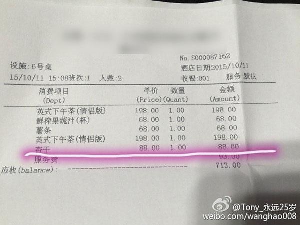 无锡一酒店被曝话梅8.8元一颗 物价局:已调查(图)