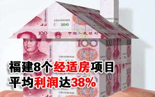 福建8个经适房项目平均利润达到38%