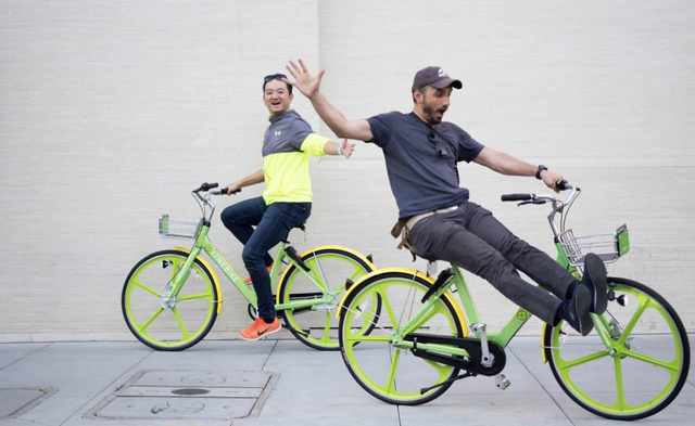 这两位中国人将中国共享单车模式 骑进 美国