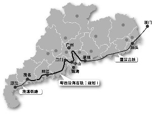 同时,记者从中山市获悉,广东西部沿海高速铁路深圳至茂名段,已进入
