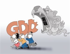 雾霾侵蚀我国经济 拉低gdp点数难估计
