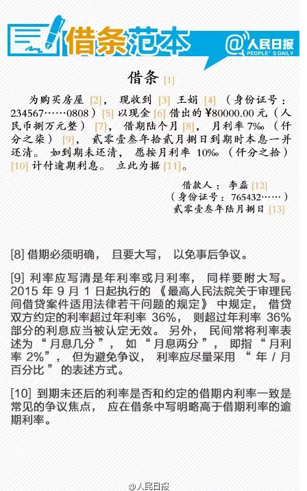 借条与欠条的区别  一字之差暗藏大风险