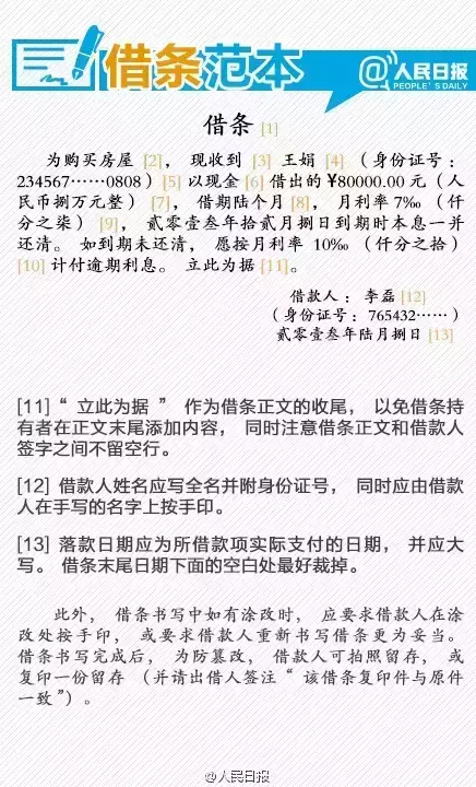 借条与欠条的区别  一字之差暗藏大风险