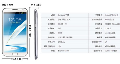 电信合约机 三星noteⅱ