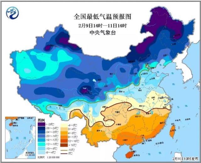 寒潮南下 福建周末气温大跳水并伴有降雨