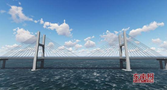 安海湾特大桥主栈桥完工 泉州再添一座跨海大桥