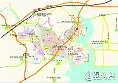 泉道路客运一体化规划 城区设12处公交枢纽