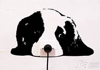 开关、插座上的风景 12例手绘背景墙赏析原创