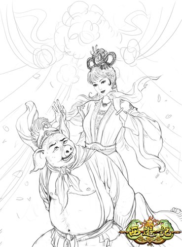 西游记动画片手绘