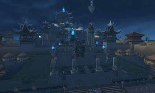 原应龙城墙与通冥鬼殿交相辉映的诡异情景