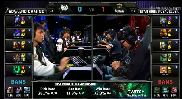 LOLS4总决赛8强赛第3场第2局 皇族老鼠Carry