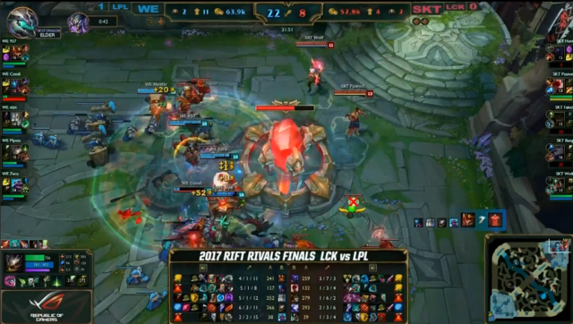 洲际赛7月9日第2局:霸道打架性WE SKT被掀翻