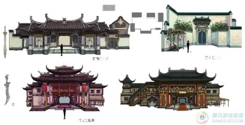人物正面走路原画