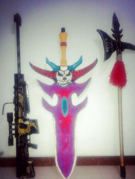 DNF玩家自制魔剑-阿波菲斯模型 直播制作全过