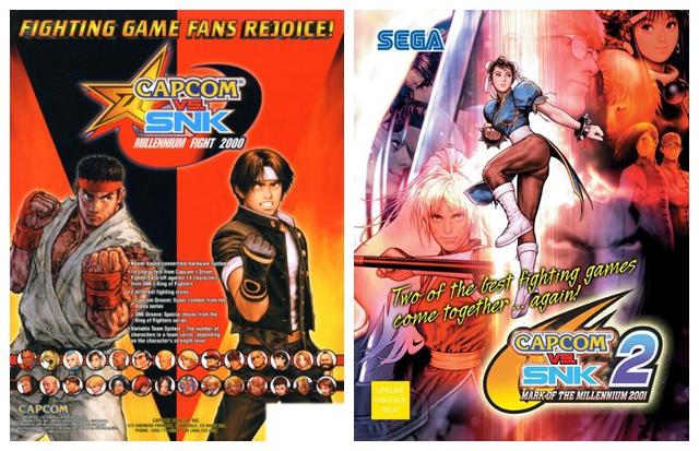 SNK授权卡普空公司发售的《街霸对拳皇》系列作品