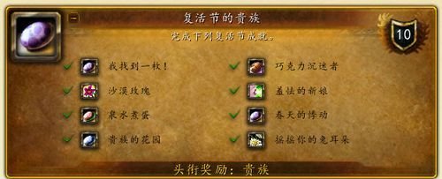 wow复活节成就