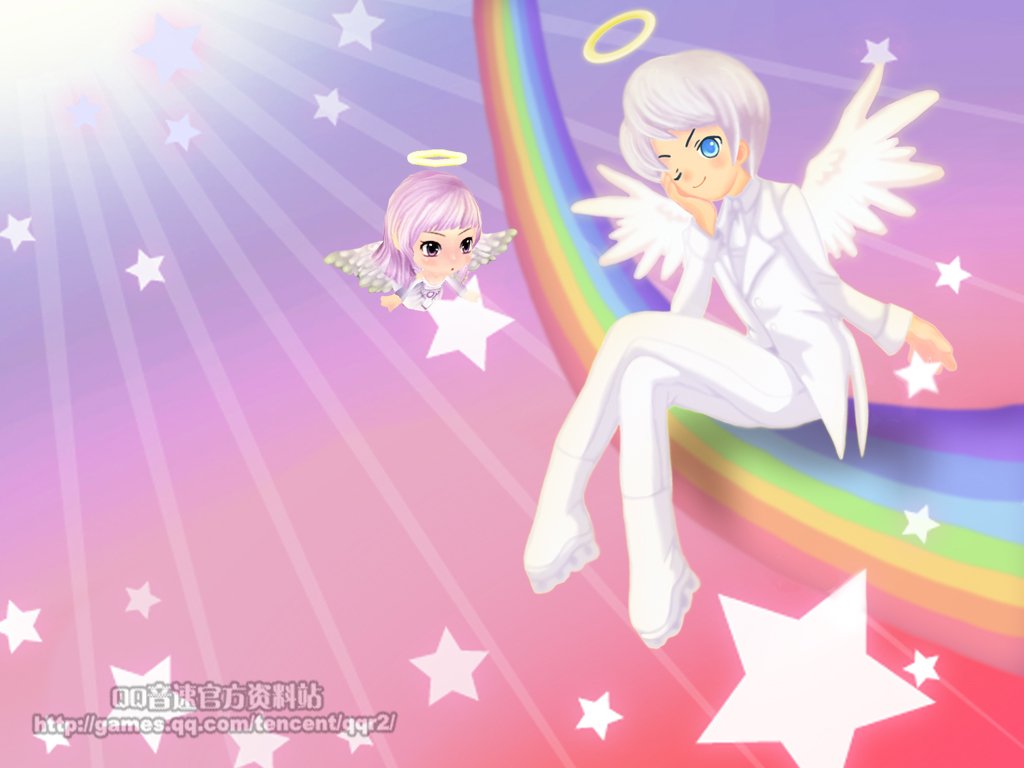 手绘卡哇伊qq音速阳光壁纸