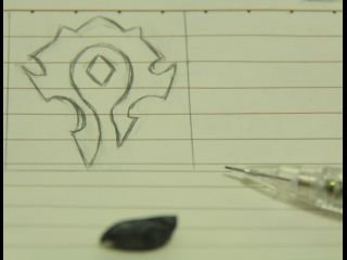 魔兽玩家教你如何用橡皮做“部落徽记”印章