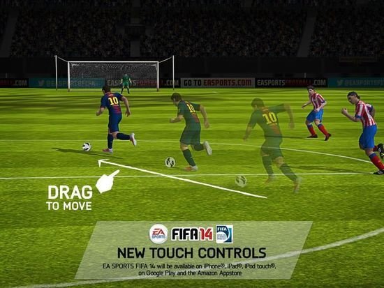 FIFA14登陆手游平台 摒弃虚拟摇杆和按键