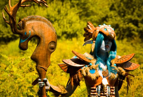 惟妙惟肖 外国魔兽世界玩家COS德鲁伊