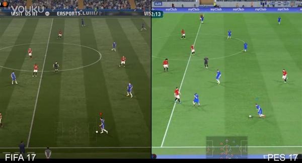 FIFA 17\/实况2017画面对比:差别如此巨大