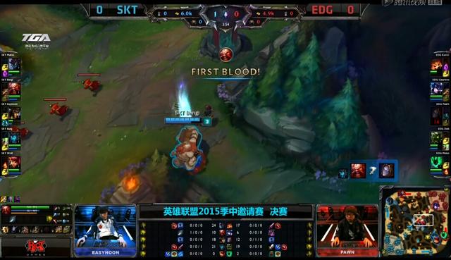  EDG VS SKT 第一局:SKT率先拿下BO5第一场