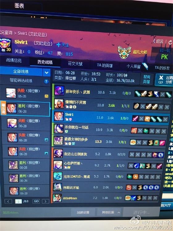 TBQ怒发冲冠 实名举报国服奥斯卡团队