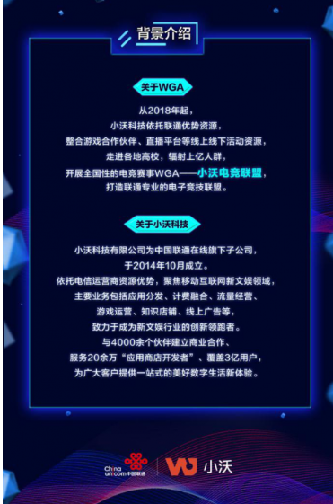 引爆2019电竞狂潮,小沃WGA全新赛事即刻启程