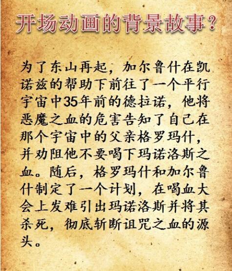 《德拉诺之王》开场动画历史背景释疑