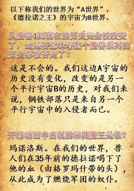 《德拉诺之王》开场动画历史背景释疑