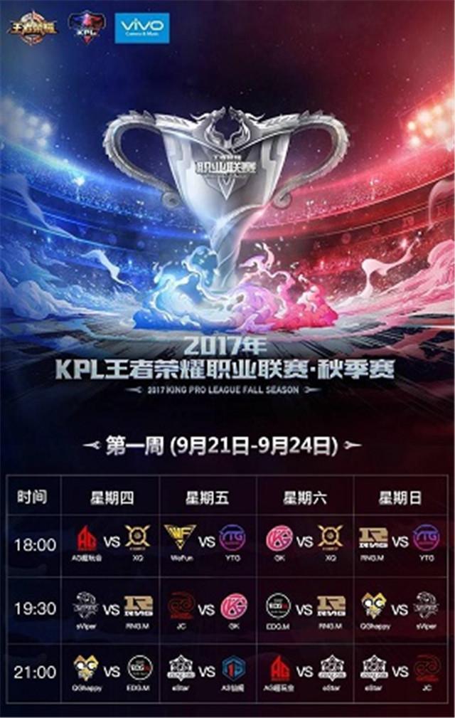 《王者荣耀》kpl秋季赛进入倒计时;秋季赛门票开售