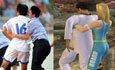 Realista reprodução hilariante jogo de movimentos de luta