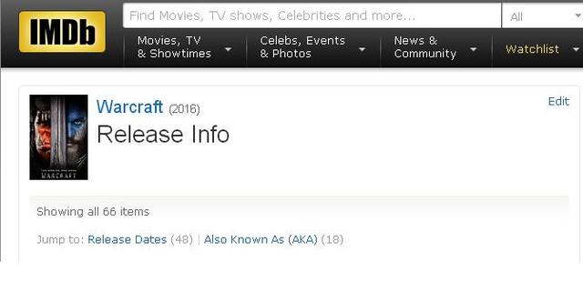 IMDBħ޵Ӱйӳʱ䣺2016610