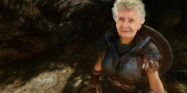 79岁老奶奶直播玩游戏粉丝达10万 挚爱上古卷
