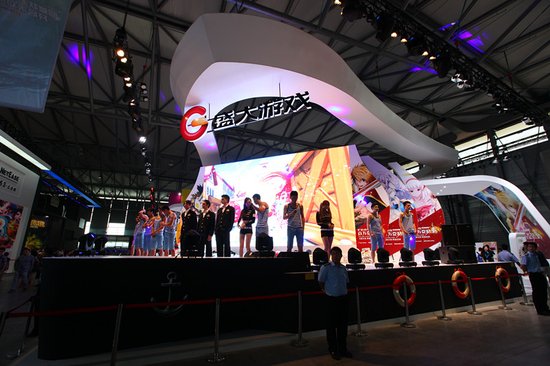 2013CJ盛大游戏展台 超级游轮曝光