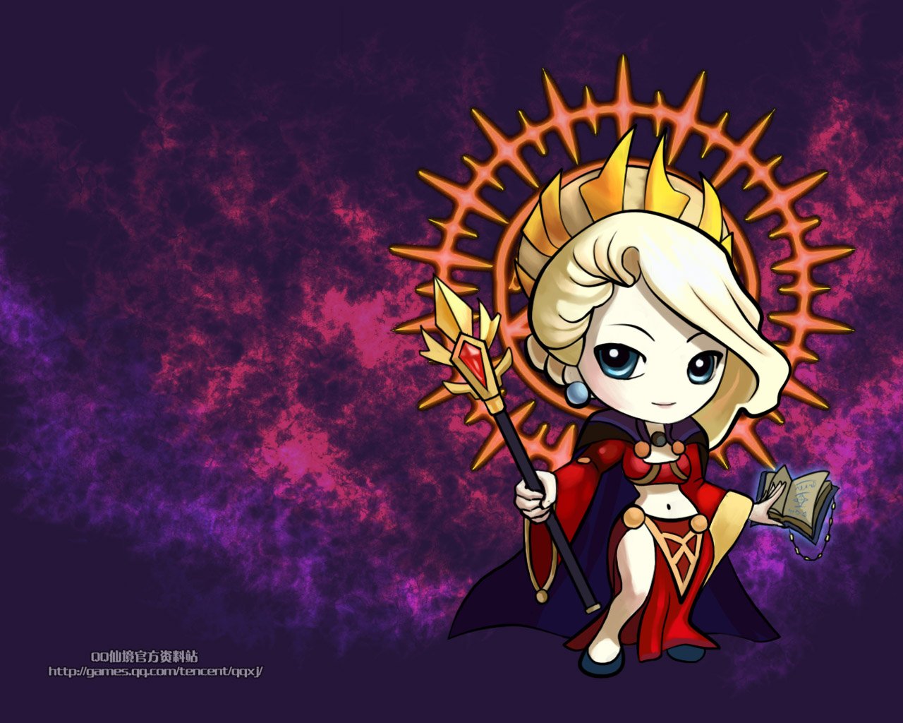 性感美人npc+《qq仙境》魔法师教官壁纸