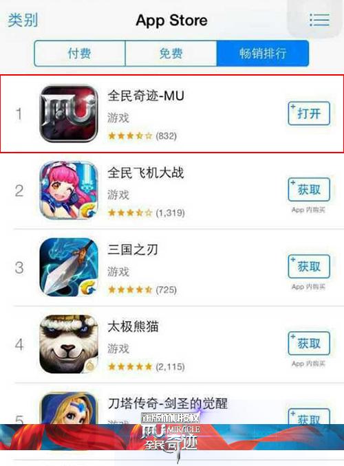 全民奇迹排行_4月移动游戏报告:全民奇迹2入围新游流水榜TOP5(2)