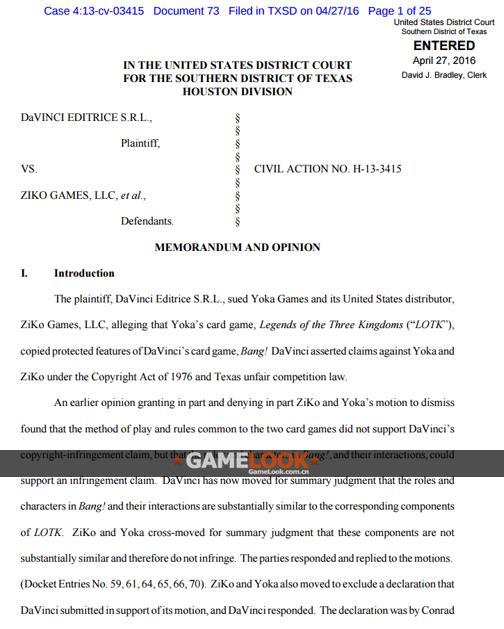 美国法庭:常用游戏玩法不受版权法保护