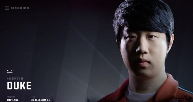 LOL官方排名十佳选手:厂长第四 Faker居次席