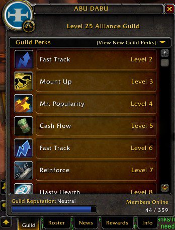 大灾变公会升级有福利,等级最高可达25级