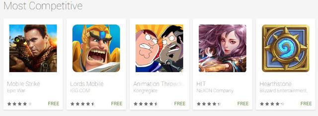 谷歌评北美区2016年度最佳游戏：《皇室战争》当选