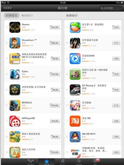 ipad游戏排行榜(2)